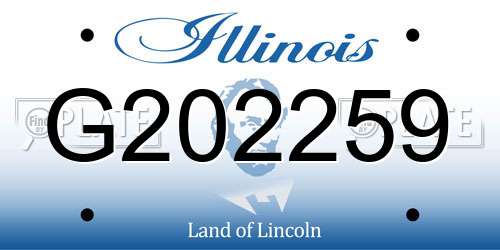G202259 Illinois License Plate