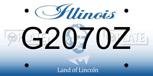 G2070Z Illinois License Plate