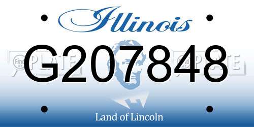 G207848 Illinois License Plate