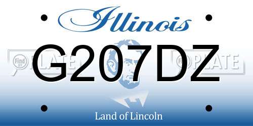 G207DZ Illinois License Plate