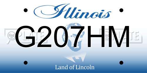 G207HM Illinois License Plate