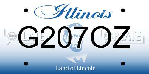G207OZ Illinois License Plate