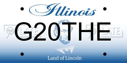 G20THE Illinois License Plate