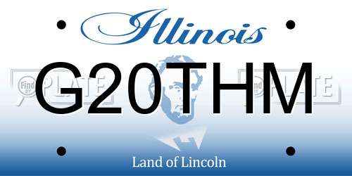 G20THM Illinois License Plate