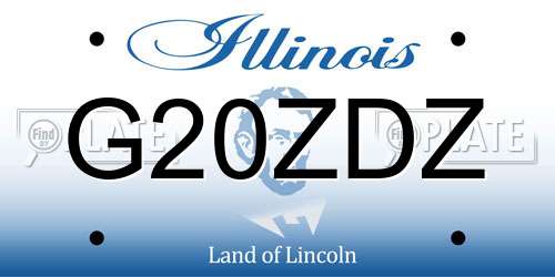 G20ZDZ Illinois License Plate