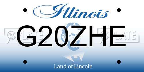 G20ZHE Illinois License Plate