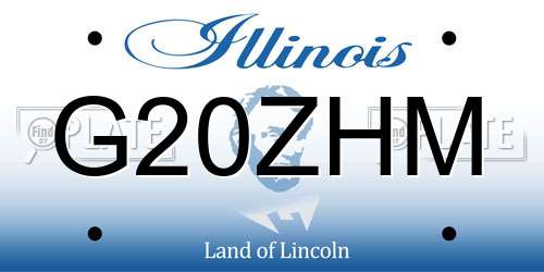 G20ZHM Illinois License Plate