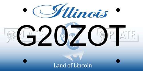 G20ZOT Illinois License Plate
