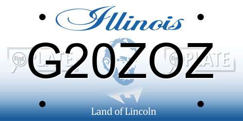 G20ZOZ Illinois License Plate