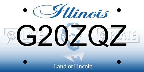 G20ZQZ Illinois License Plate