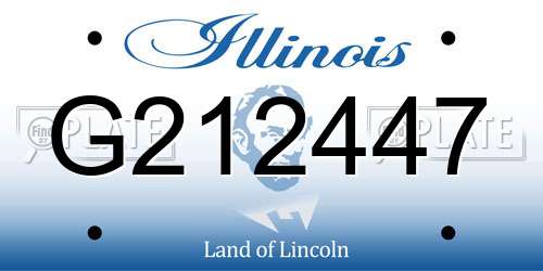 G212447 Illinois License Plate