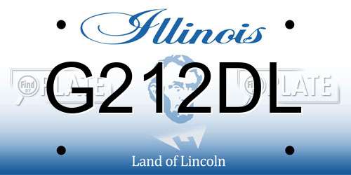 G212DL Illinois License Plate