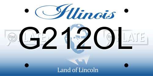 G212OL Illinois License Plate