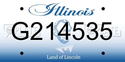 G214535 Illinois License Plate