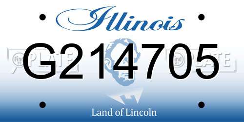 G214705 Illinois License Plate