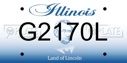 G2170L Illinois License Plate