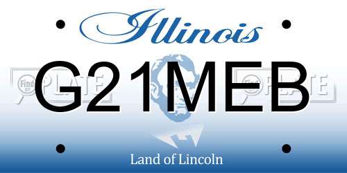 G21MEB Illinois License Plate