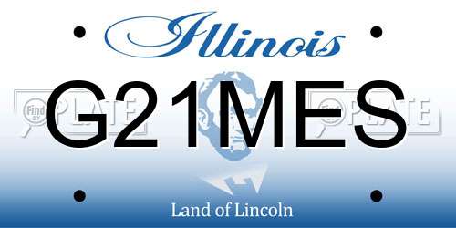 G21MES Illinois License Plate