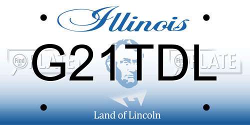 G21TDL Illinois License Plate