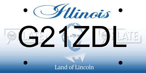 G21ZDL Illinois License Plate