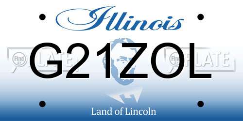 G21ZOL Illinois License Plate