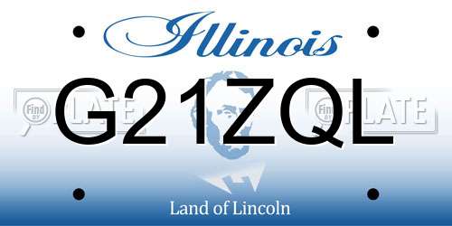 G21ZQL Illinois License Plate