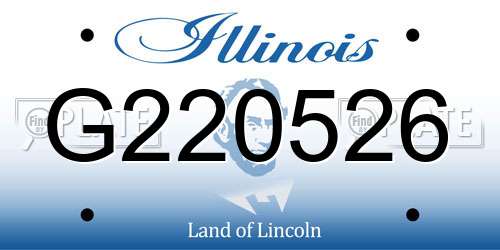 G220526 Illinois License Plate