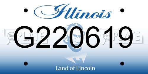 G220619 Illinois License Plate