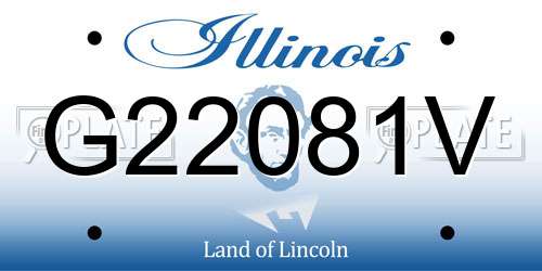 G22081V Illinois License Plate