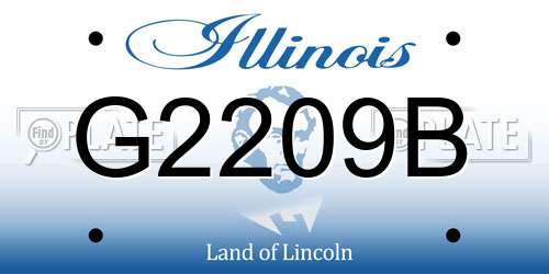 G2209B Illinois License Plate