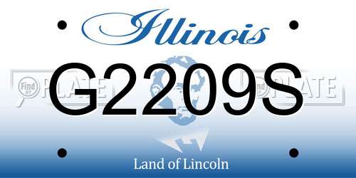 G2209S Illinois License Plate