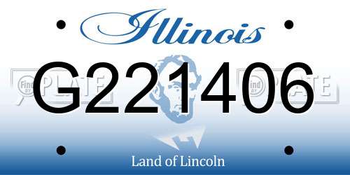 G221406 Illinois License Plate