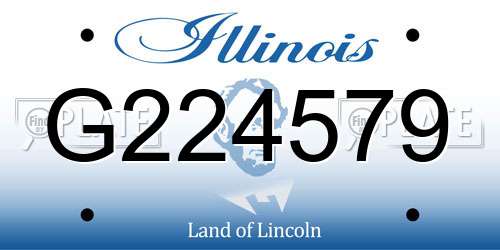 G224579 Illinois License Plate