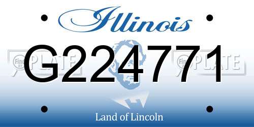 G224771 Illinois License Plate