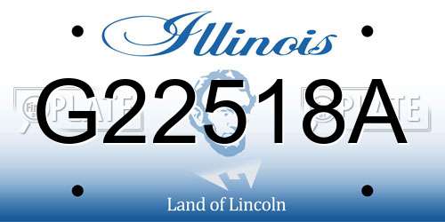 G22518A Illinois License Plate
