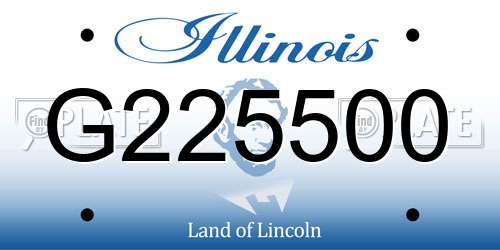 G225500 Illinois License Plate