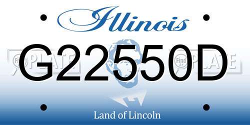 G22550D Illinois License Plate