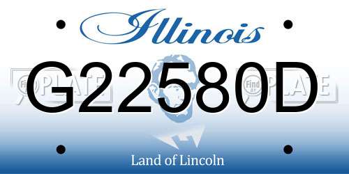 G22580D Illinois License Plate