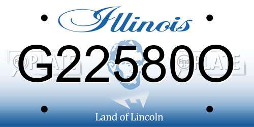 G22580O Illinois License Plate