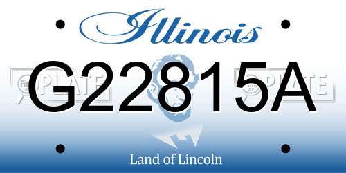 G22815A Illinois License Plate