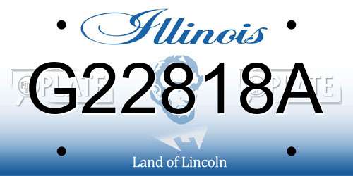 G22818A Illinois License Plate