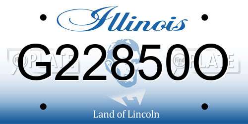 G22850O Illinois License Plate