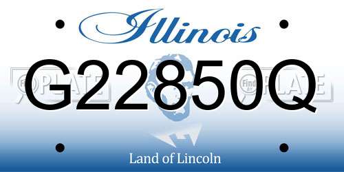 G22850Q Illinois License Plate