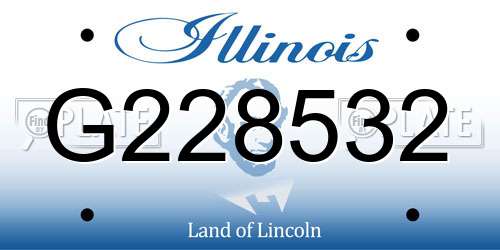 G228532 Illinois License Plate