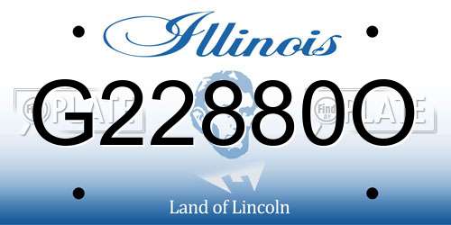 G22880O Illinois License Plate