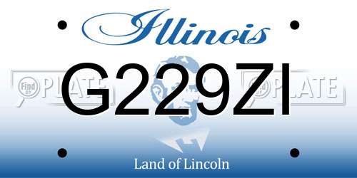 G229ZI Illinois License Plate