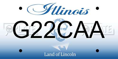 G22CAA Illinois License Plate