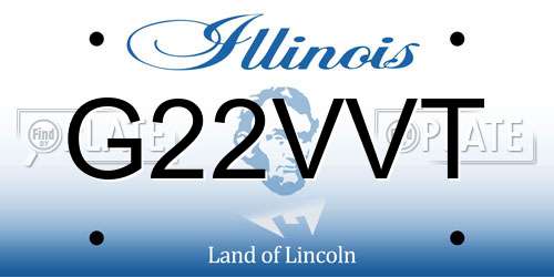 G22VVT Illinois License Plate