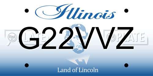 G22VVZ Illinois License Plate