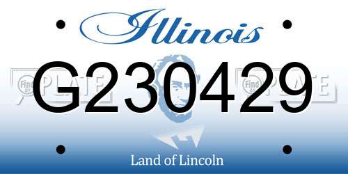 G230429 Illinois License Plate